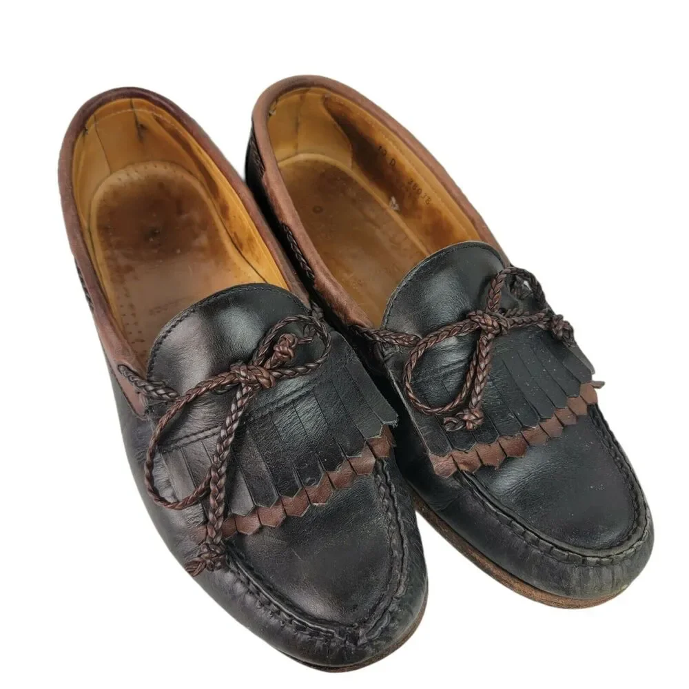 Allen Edmonds‎ Slip On Loafer Men 10 Brown Black Leather Woodstock
